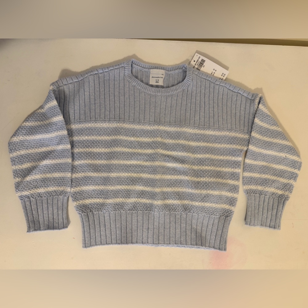 Abercrombie Kids Blue and White Striped Sweater